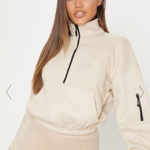 Oversized Zip Front Sweater - Large